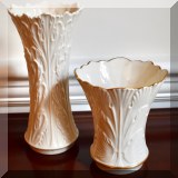 P21. Lenox porcelain vases. 